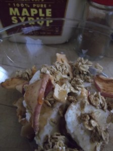 yogurt granola maplesyrup cinnamonsugar